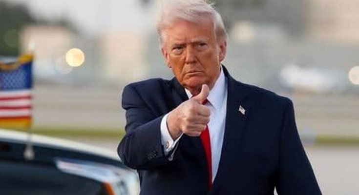 Trump Approves with Confident Thumbs Up