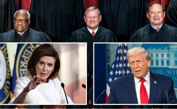 supreme Court justices oversee split-screen Pelosi and Trump political clash